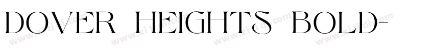 Dover Heights Bold字体转换
